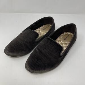 Birdies The Starling Charcoal Python Velvet Loafers (Size 7)